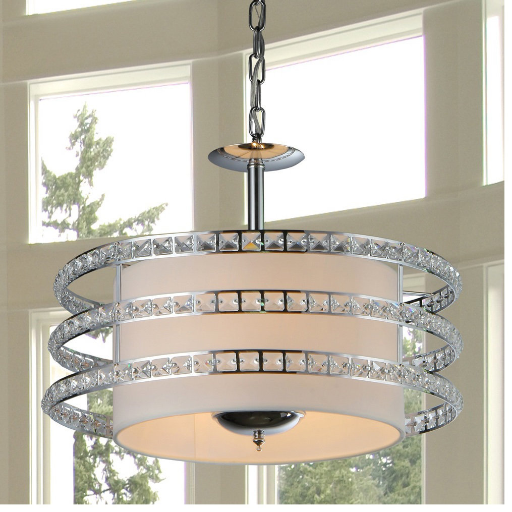 House Of Hampton Ferdinand 3 Light Unique Statement Drum Pendant House Of Hampton Ferdinand 3 Light