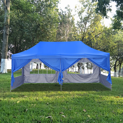20 Ft. W x 10 Ft. D Steel Pop-Up Canopy