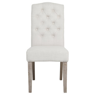 Zechariah French High Back Tufted Upholstered Dining Chair (Set of 2) by Ophelia & Co.