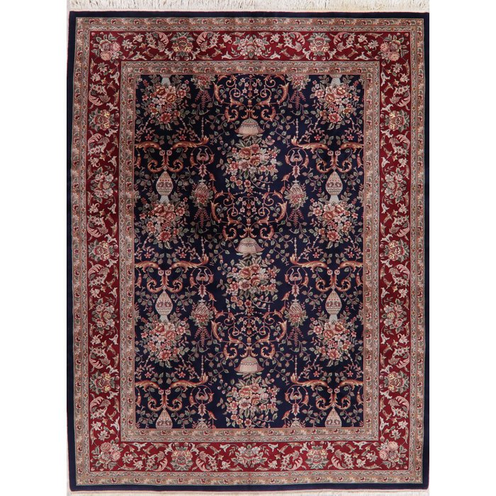 Canora Grey One Of A Kind Julia Floral Hand Knotted 9 X 12 1 Wool Purple Area Rug Wayfair