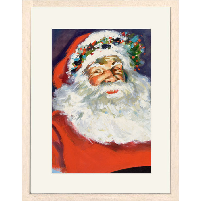 Buyenlarge Portrait Of Santa Claus Framed Print Of Painting Wayfair