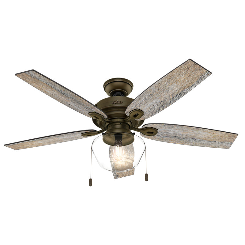 Union Rustic 52 Heskett 5 Blade Ceiling Fan Light Kit Included