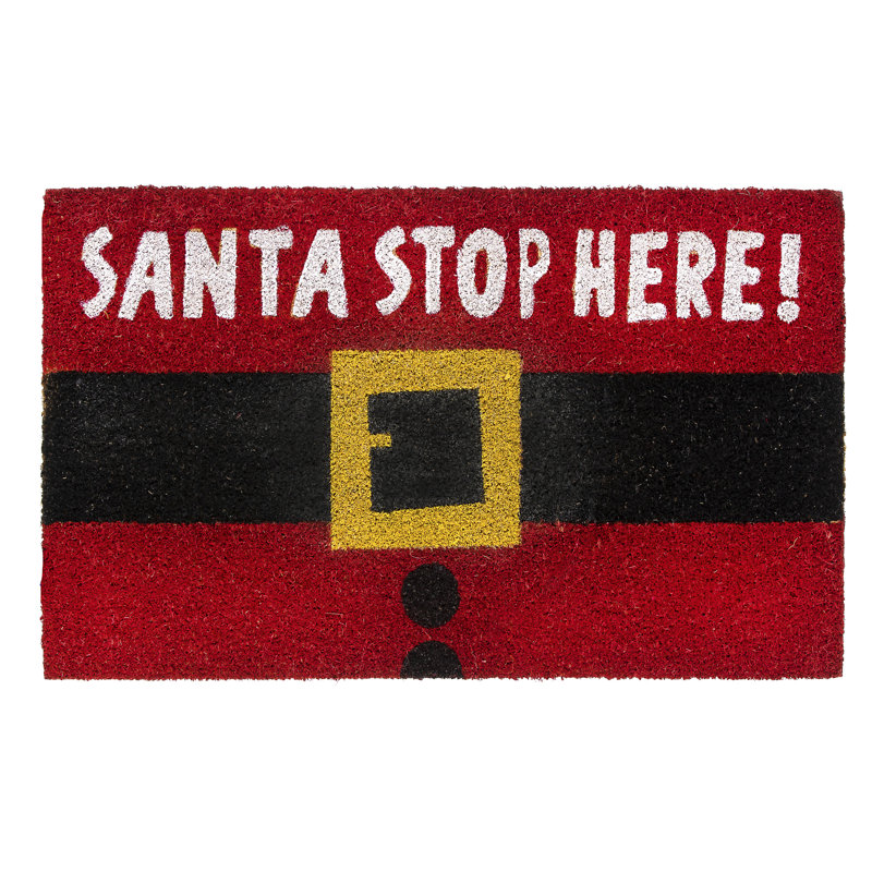 Darice Santa Stop Here Christmas 17 7 X 30 Outdoor Door Mat