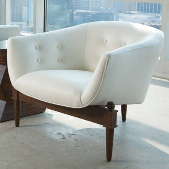 baskin fabric chair and ottoman