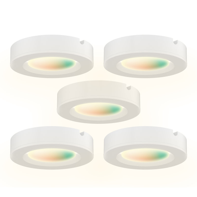 Symple Stuff Montserrat Wi-Fi Smart LED Under Cabinet Puck ...