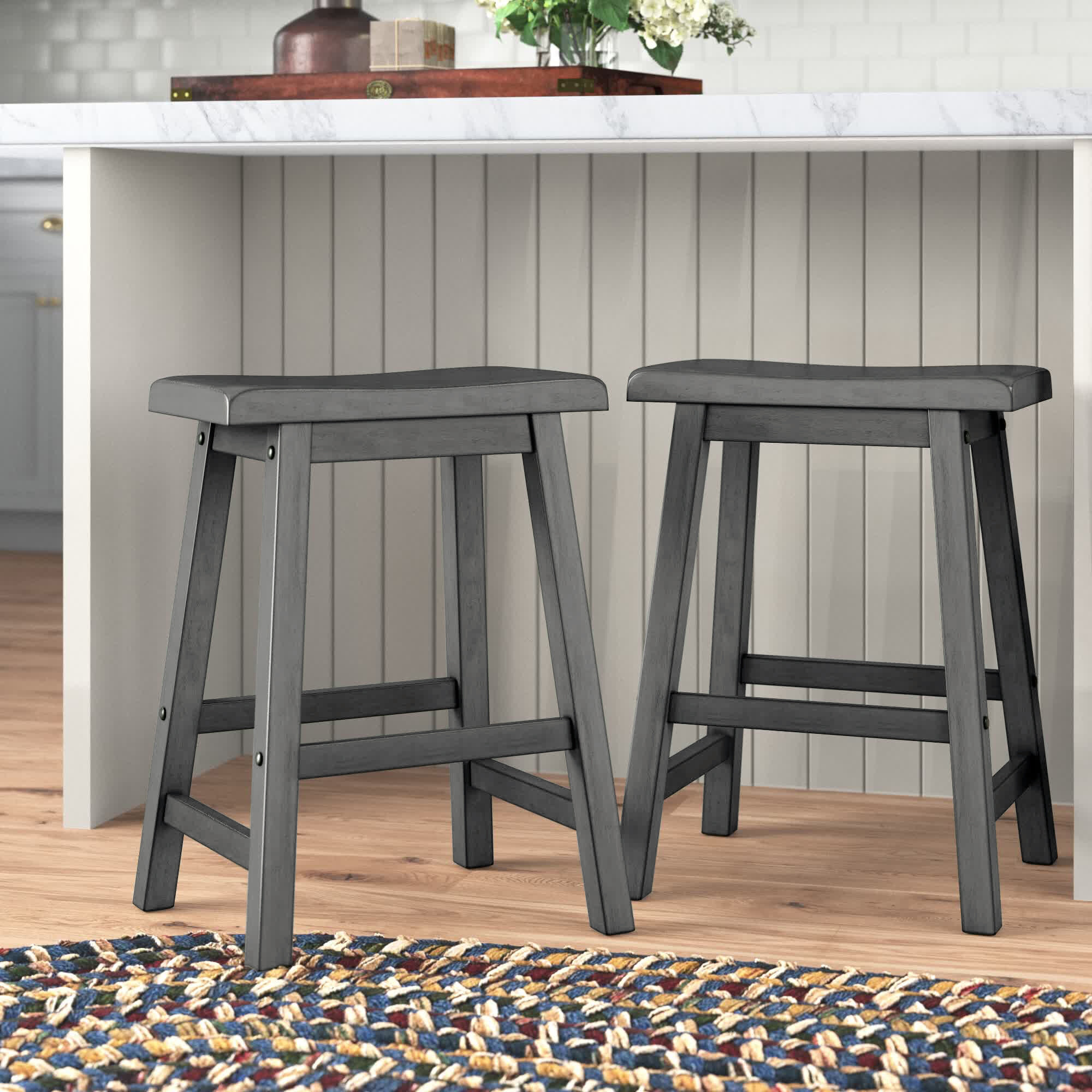 solid wooden bar stools