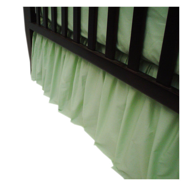 plain white crib skirt