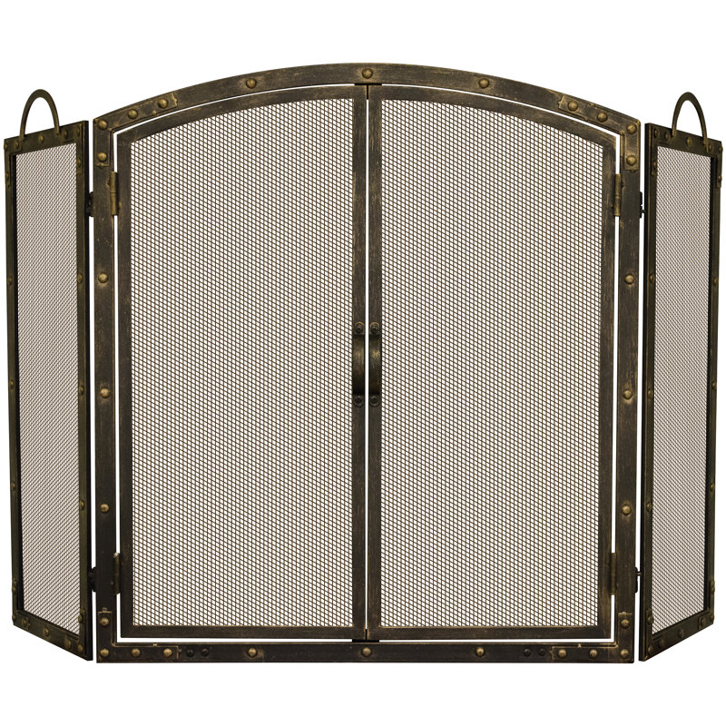 Uniflame 3 Panel Cabinet Steel Fireplace Screen Wayfair