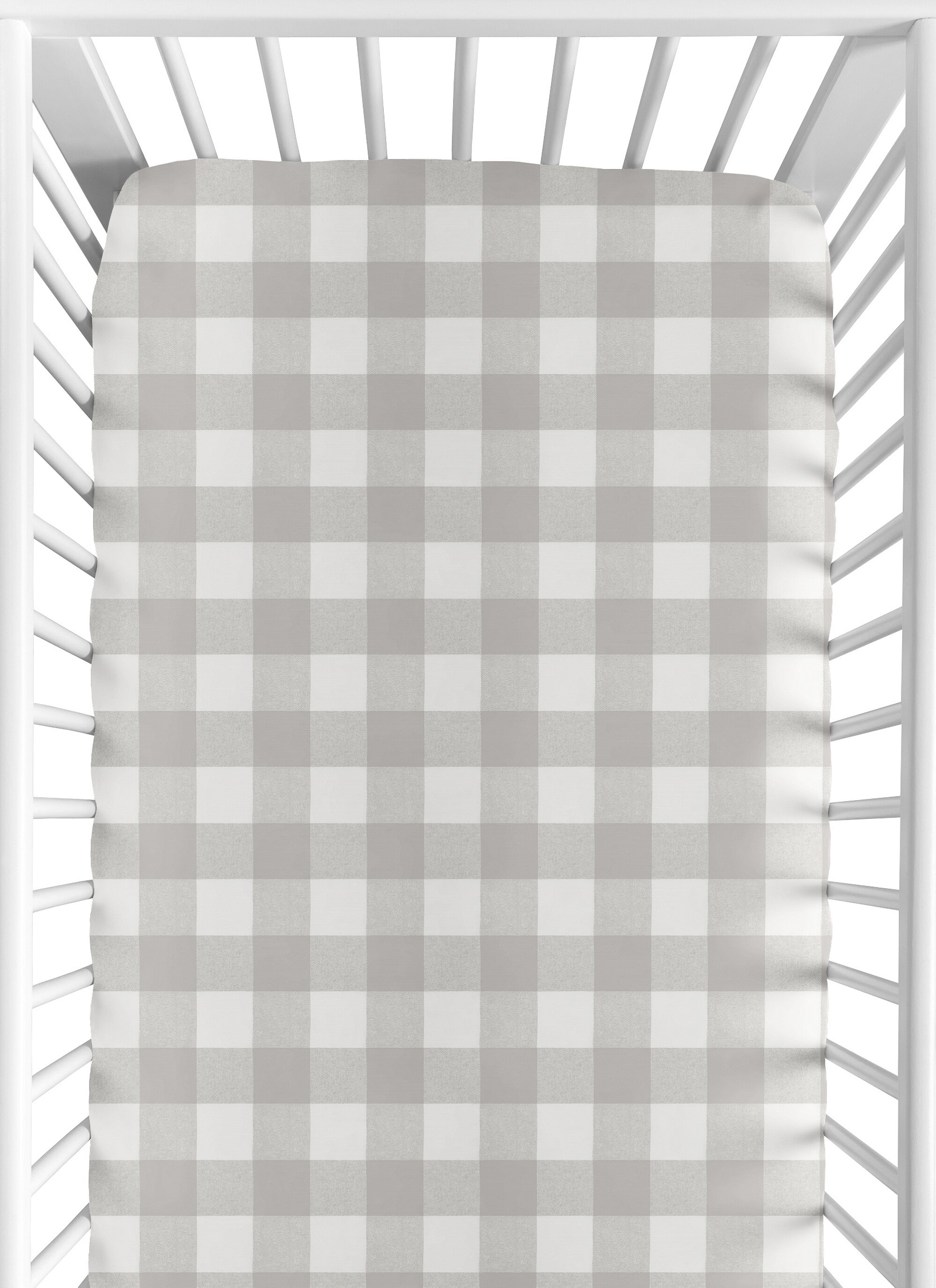 black and white buffalo check crib sheet