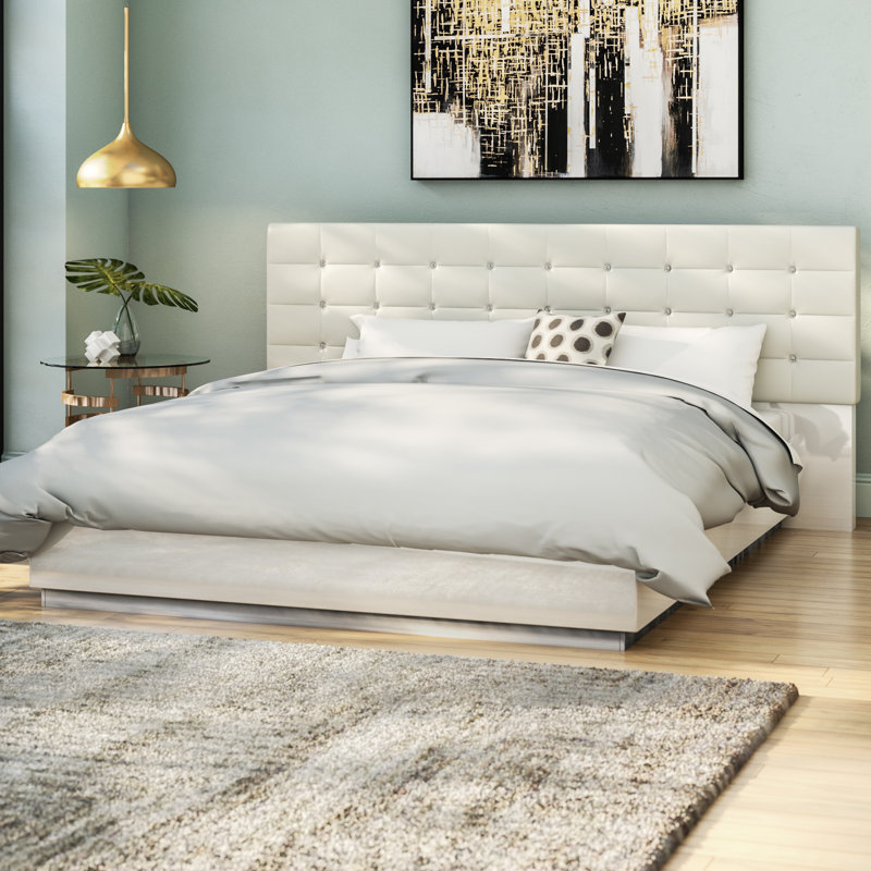 Wade Logan Matt Upholstered Platform Bed Reviews Wayfair Wade Logan Matt Upholstered Platform