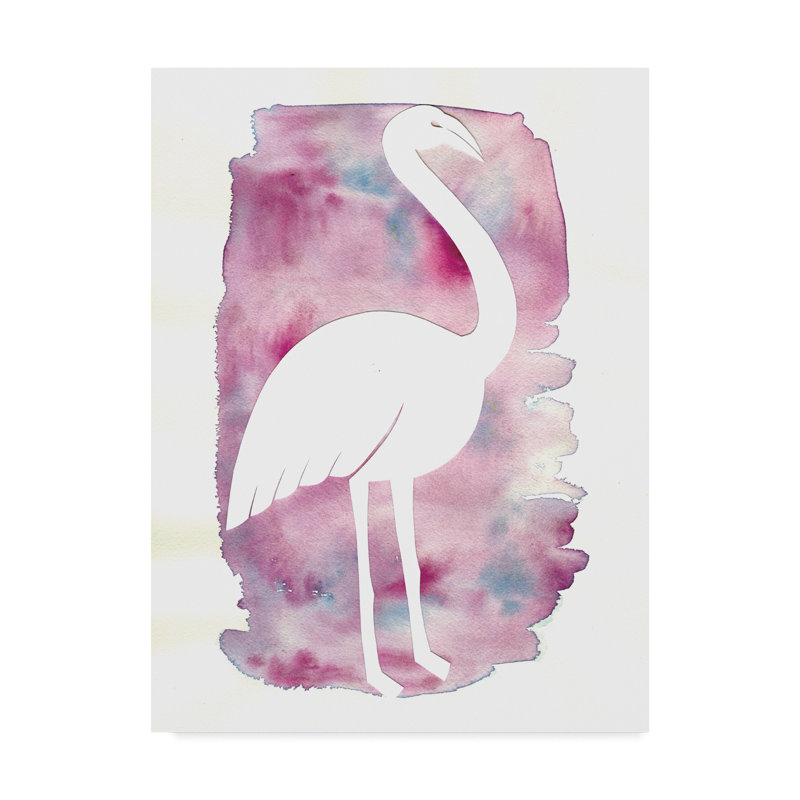Trademark Art Flamingo Watercolor Painting Print On Wrapped