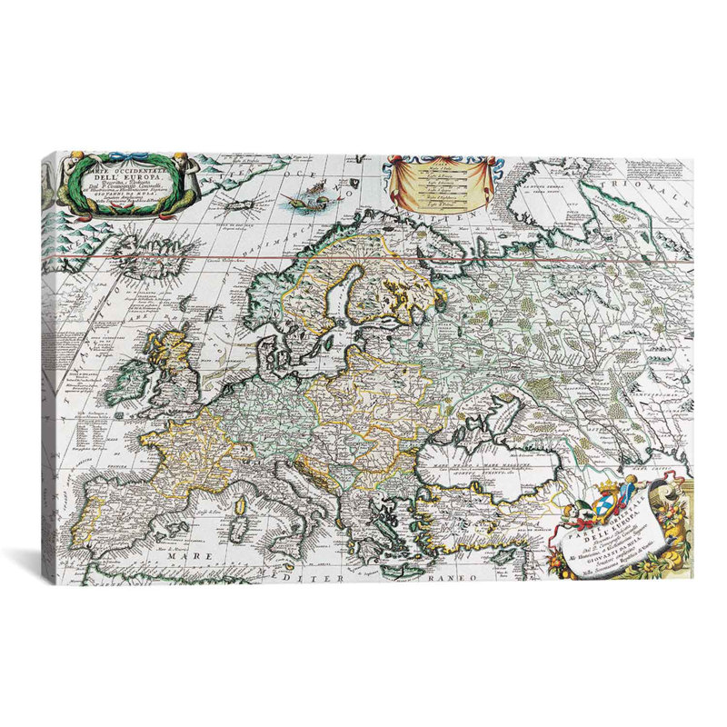 Icanvas Antique Map Of Europe Graphic Art On Canvas Wayfair Discussion of wayfair.com and related brands. wayfair