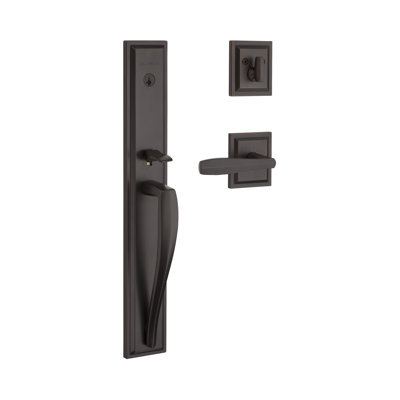 Handleset with Deadbolt and Torrey Door Lever and Rosette