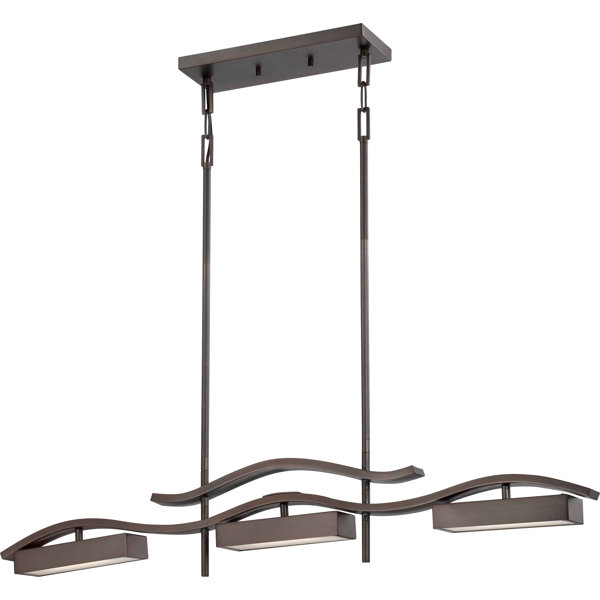 Elnath 3 Light Kitchen Island Linear Led Pendant Reviews Allmodern