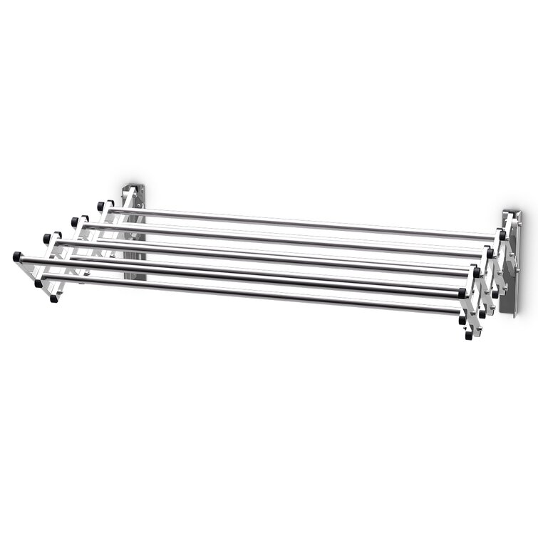 Stainless Steel Wall Mount Expandable Laundry Clothes Towel Drying Rack Hanger