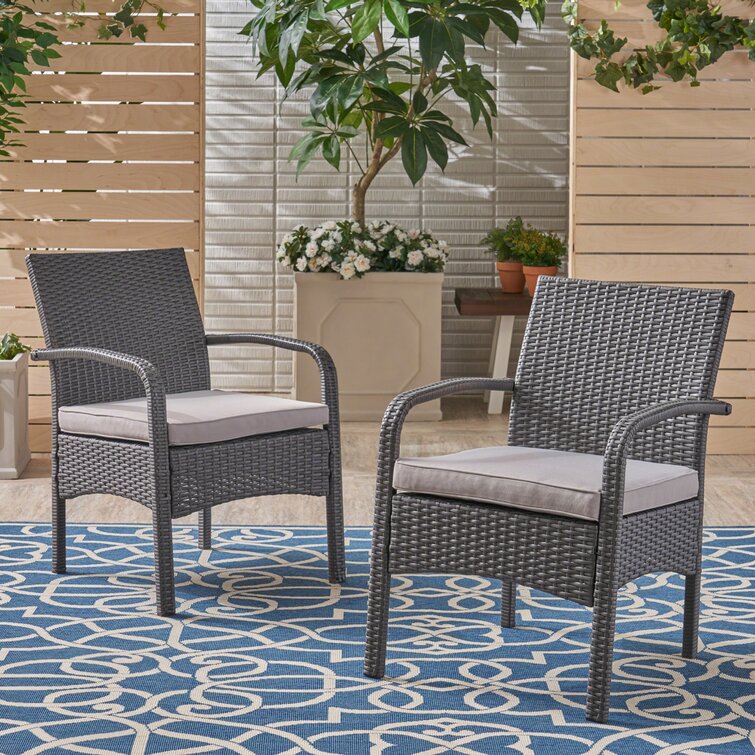 Gracie Oaks Grissett Patio Chair with Cushion & Reviews | Wayfair