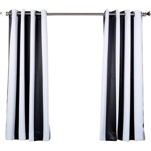 Clairsville Striped Blackout Thermal Grommet Single Curtain Panel