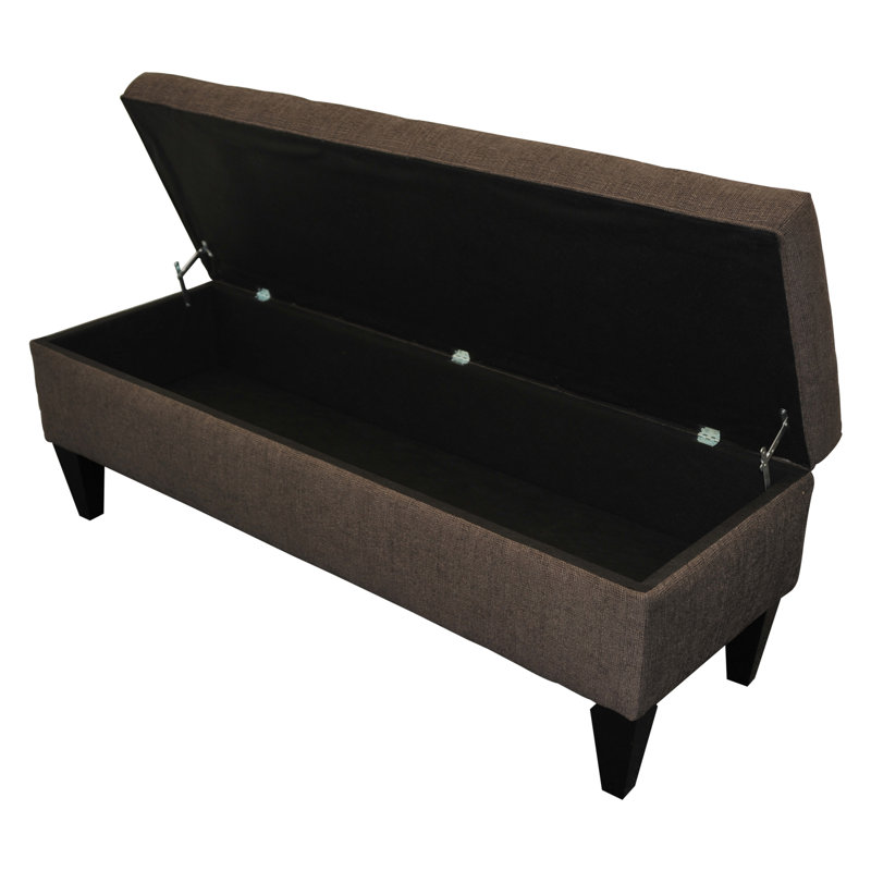 Alcott Hill Potrero Fabric Storage Bench Reviews Wayfair