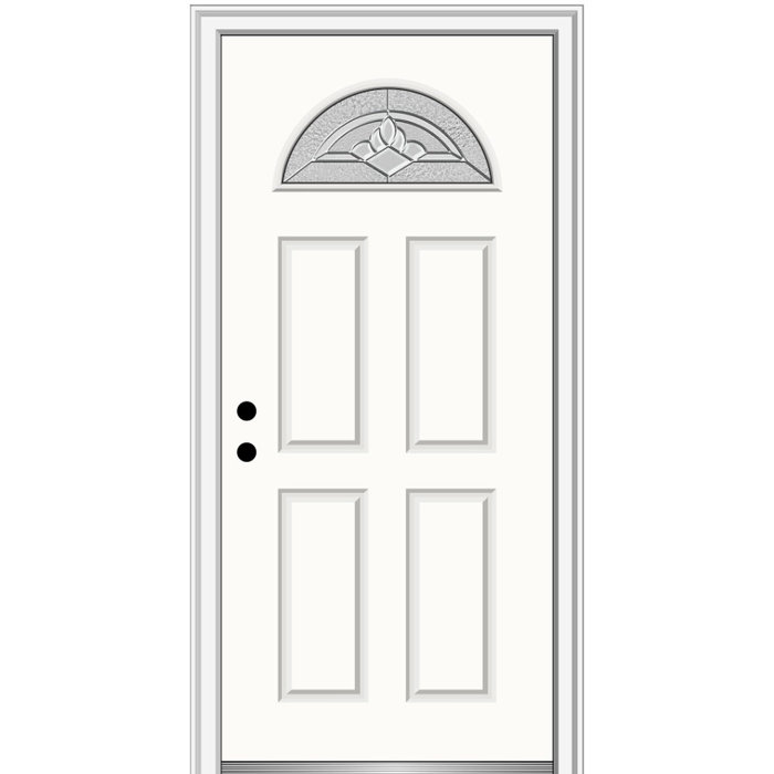 Verona Home Design Fibreglass Smooth 1 4 Lite Sunburst 4 Panel