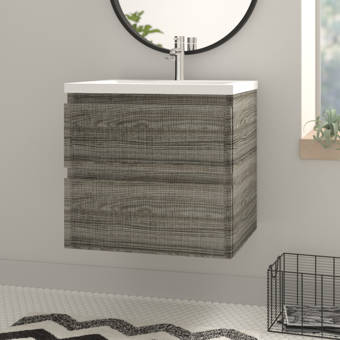 Nathaniel 24 Wall Mounted Single Bathroom Vanity Set Reviews Allmodern