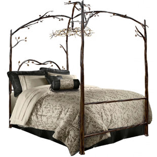 Go to store & view more images Fleur De Lis Living Churchman Queen Canopy Bed