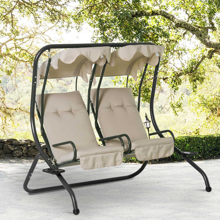 Hollywoodschaukel Hängeliege Gartenschaukel Liege 3-Sitzer Gartenmöbel UV-Schutz 