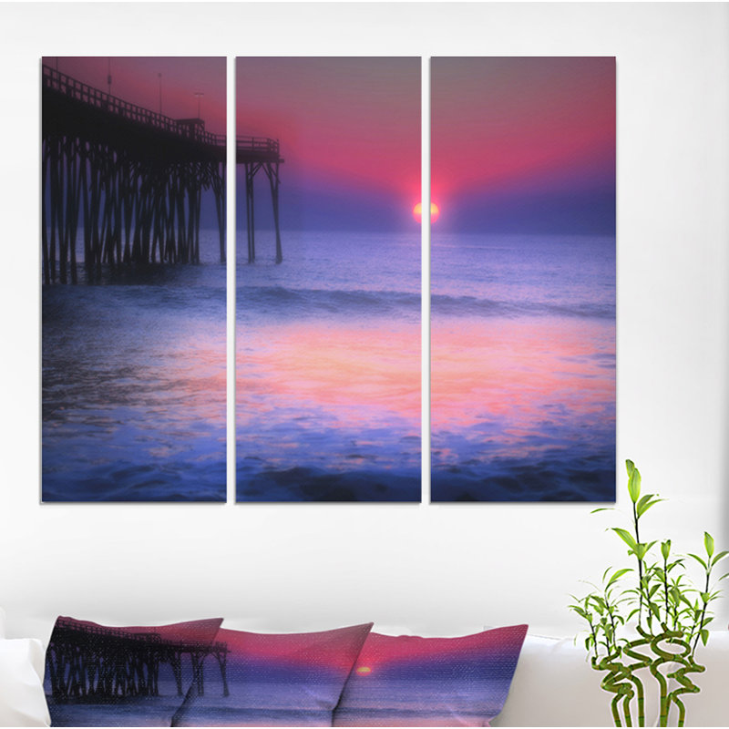East Urban Home Pier Sunrise With Purple Sunset Photographic