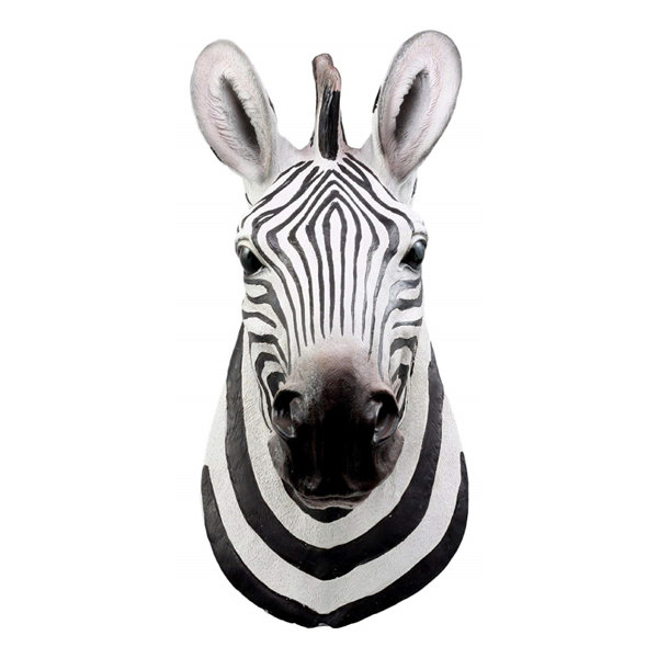 Wall mounted sebra head decorative exotic African animal unique home decor gift