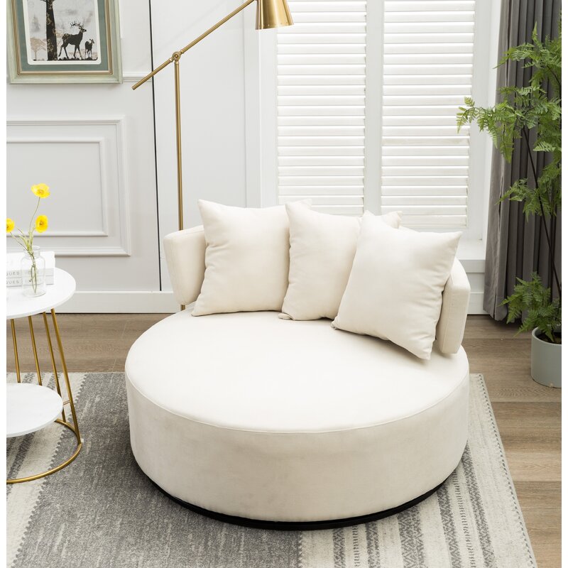 Latitude Run® Reanne Swivel Chair and a Half | Wayfair