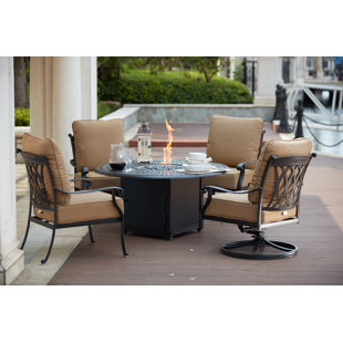 Go to store & view more images Melchior 5 Piece Conversation Set with Cushions by Astoria Grand