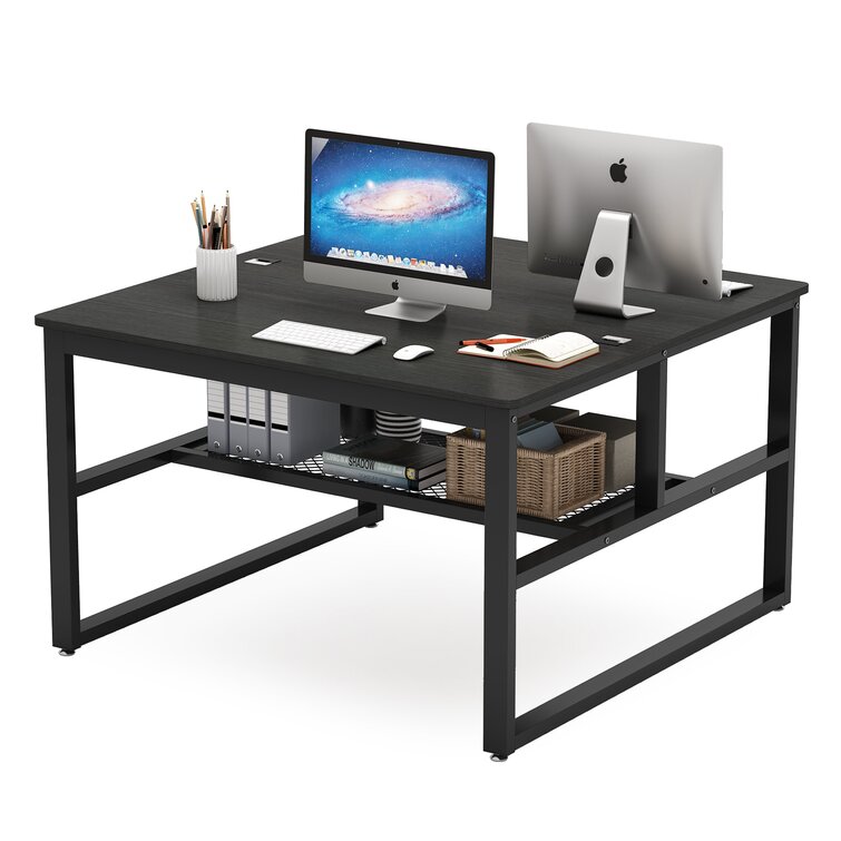 Inbox Zero Square Computer Desk | Wayfair