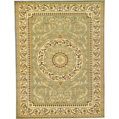 Aracelia Floral Light Green Area Rug