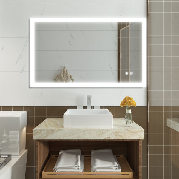 Orren Ellis Kenelm Slim Led Aesthetic Lighted Bathroom Mirror Wayfair See you in tomorrows vlog xx follow my socials: wayfair