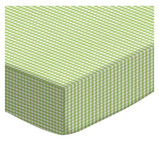 light green crib sheet