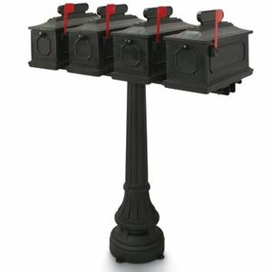 Sutherland Post Mounted Multi-Family Mailbox with Post Included