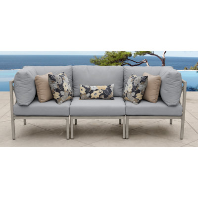 Tk Clics Carlisle Patio Sofa With Cushions Cushion Color Gray Patio Sofa With Cushions Cushion Color Gray