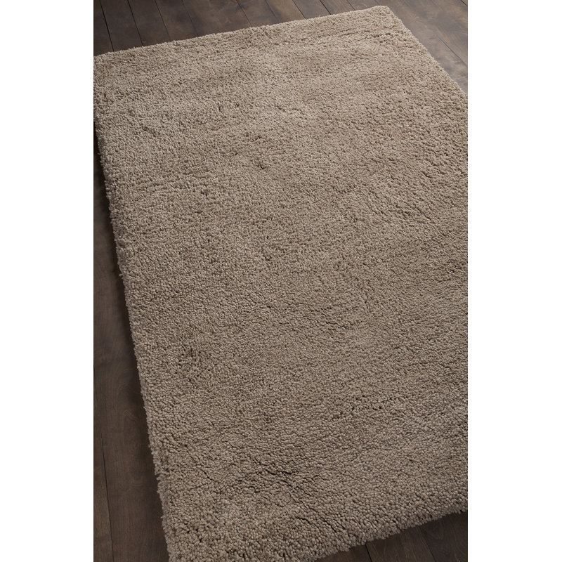 Orren Ellis Debbie Textured Contemporary Shag Brown Wool Area Rug Wayfair