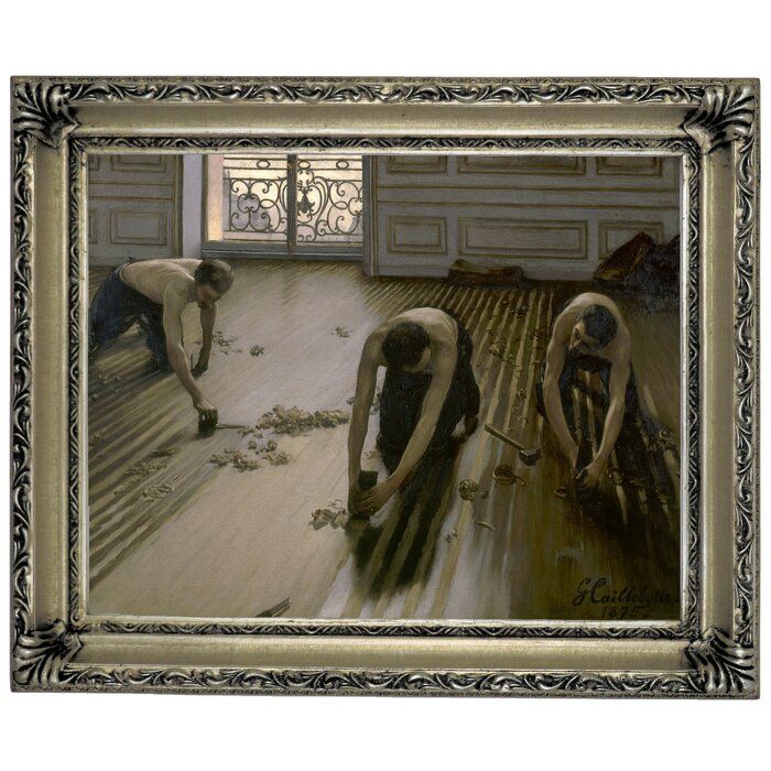 The Floor Scrapers 1875 Framed Graphic Art Print On Canvas