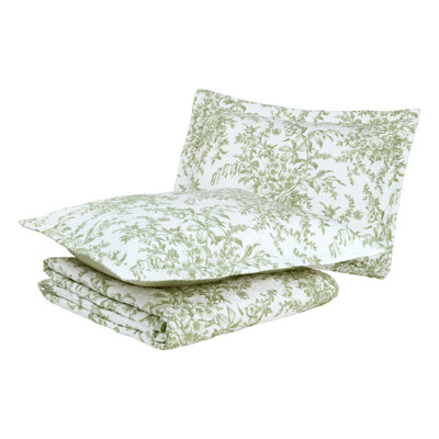 Laura Ashley Bedford Cotton Reversible Quilt Set