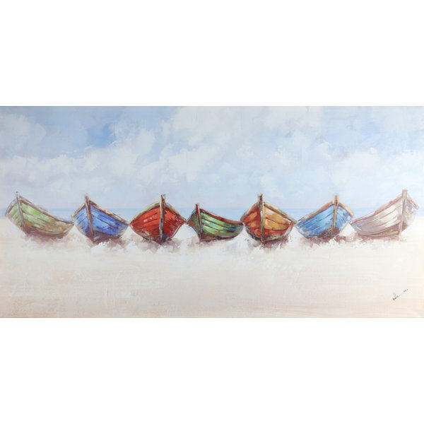 Highland Dunes Ready To Boat Acrylic Painting Print On Canvas Wayfair