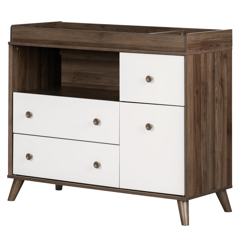 natural wood changing table dresser
