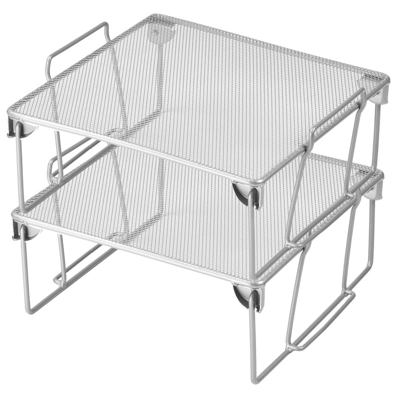 Rebrilliant Bevins Stainless Steel Stackable Mesh Shelving Rack