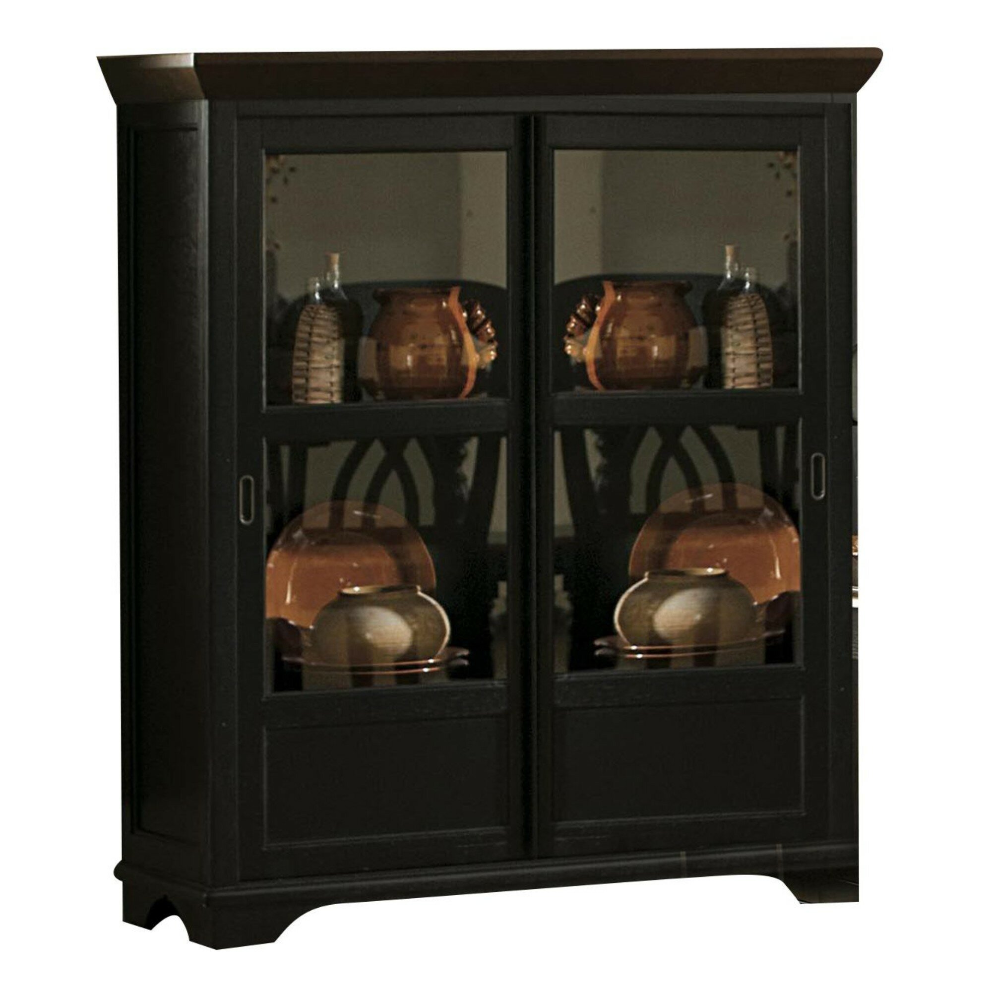 Darby Home Co Beaudin Wooden Corner Curio Cabinet Wayfair