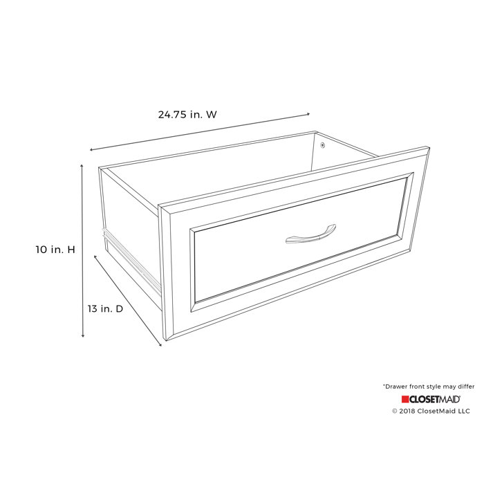 Closetmaid Suitesymphony 24 75 W X 10 H 13 56 D Drawer