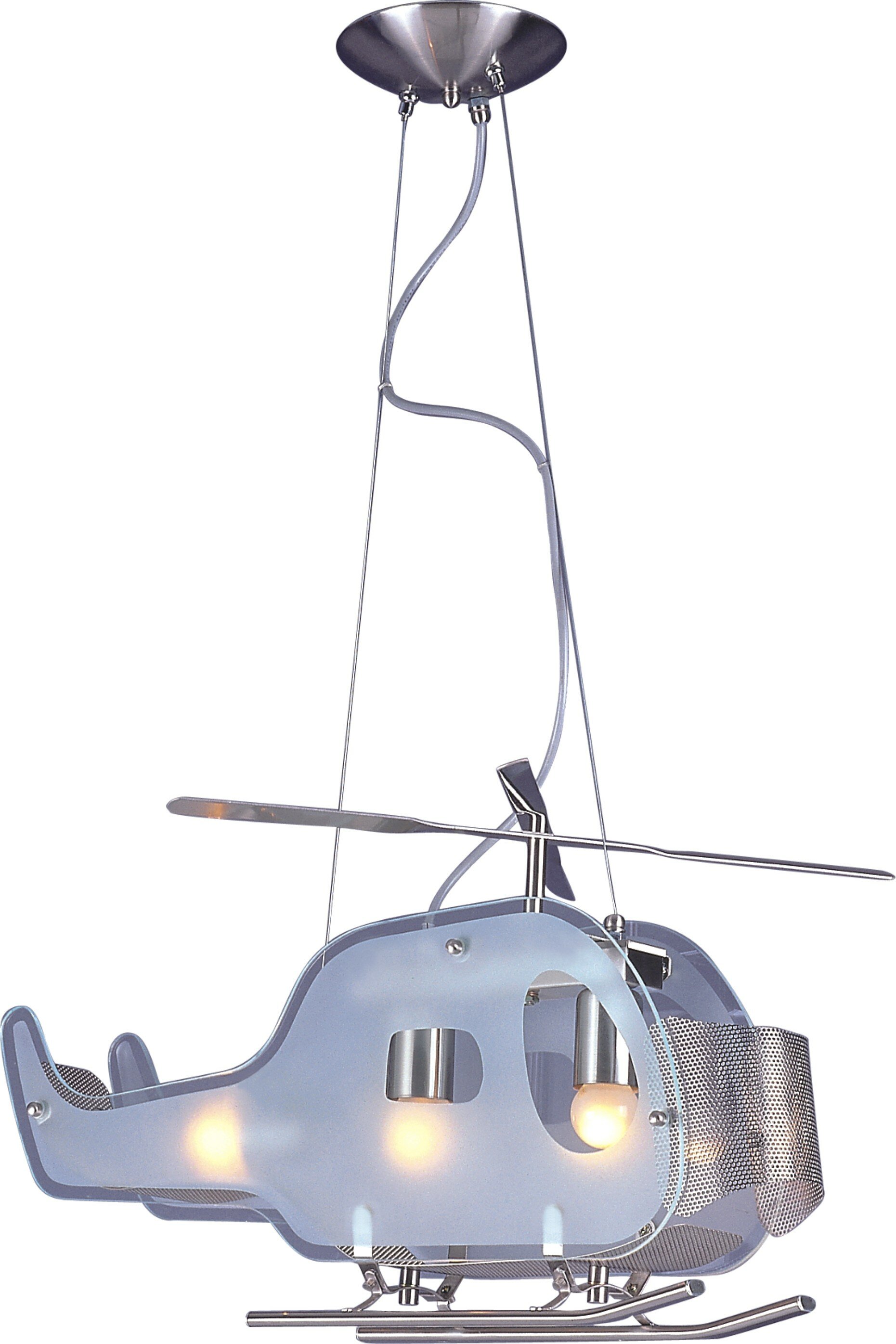 Zoomie Kids Kinley Childrens Helicopter 3 Light Novelty Chandelier