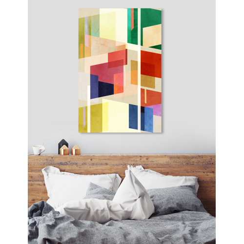 George Oliver Abstract Midcentury Square Geometric - Graphic Art ...