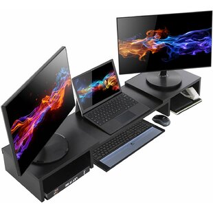 40 cm x DRYZEM Adjustable Laptop and Computer Monitor Stand and Desk Organiser 