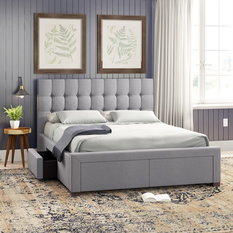Candace Upholstered Storage Platform Bed & Reviews | Birch Lane