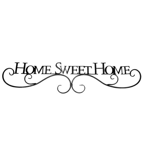 Winston Porter Metal Scroll Home Sweet Home Sign Wall Decor Reviews Wayfair Ca