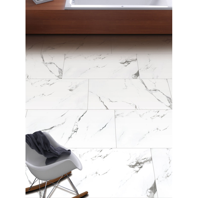 Madrid Ceramics Statuario 12 X 24 Porcelain Field Tile In White Wayfair
